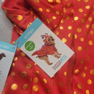 Martha Stewart Red Dragon Monster Costume Jacket For Pets Dog Sz L